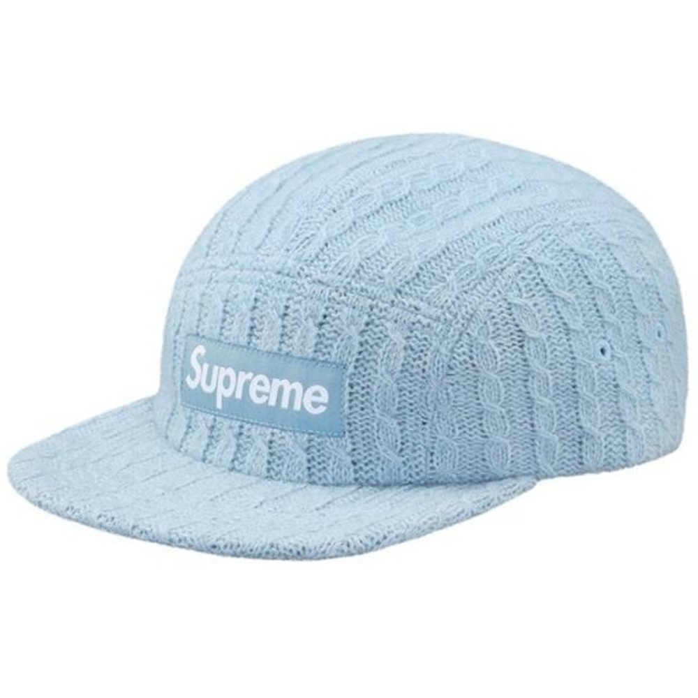 Supreme Fitted Cable Knit Camp Cap
